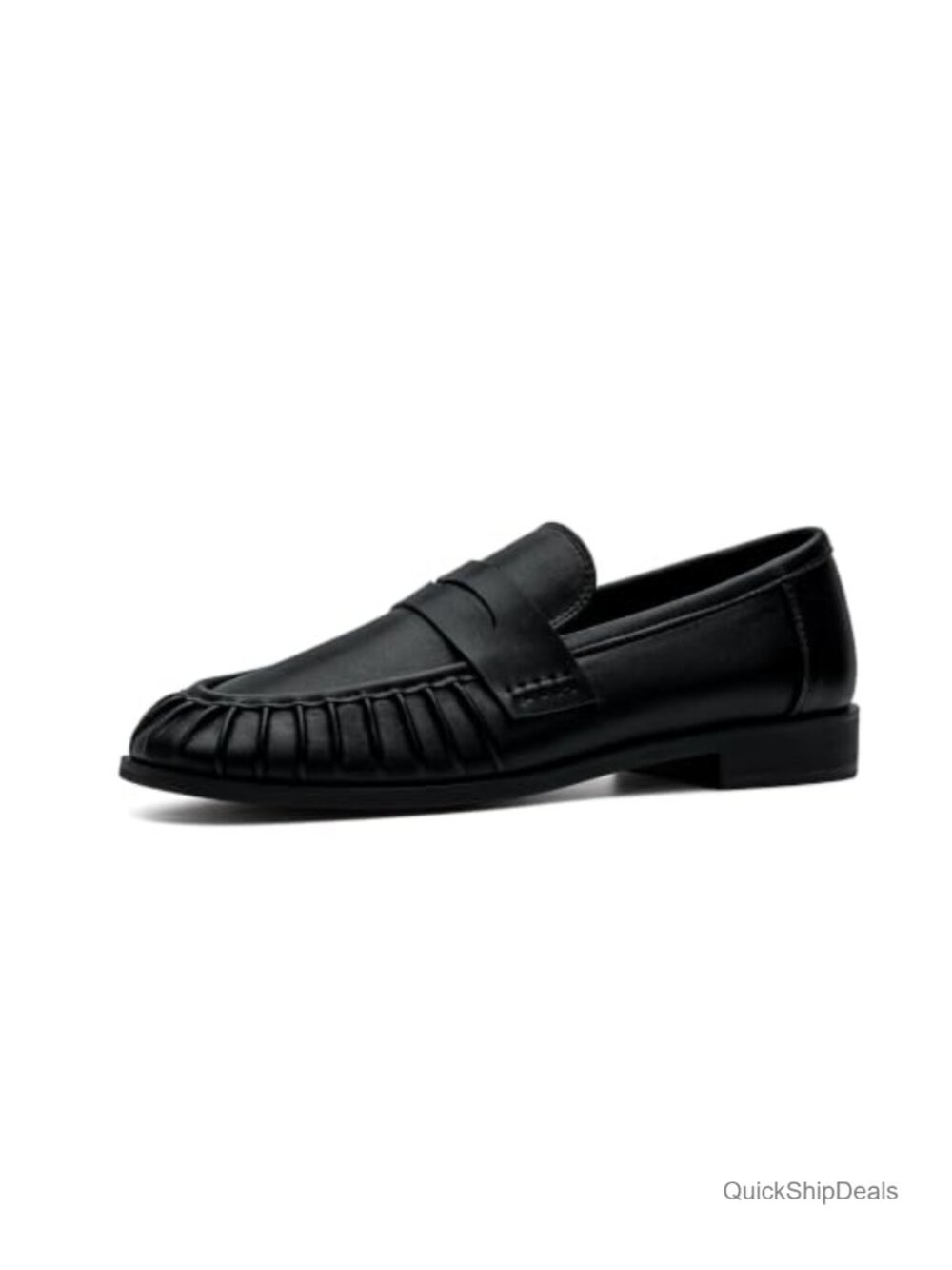 Horsebit Penny Loafers Women Comfortable Slip-On Flats Block Heel